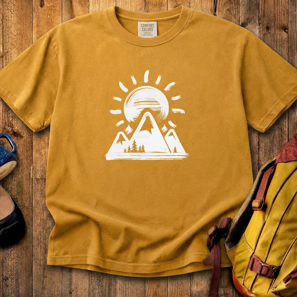 Summit Sunrise Painting Cotton T-Shirt