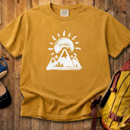 Summit Sunrise Painting Cotton T-Shirt