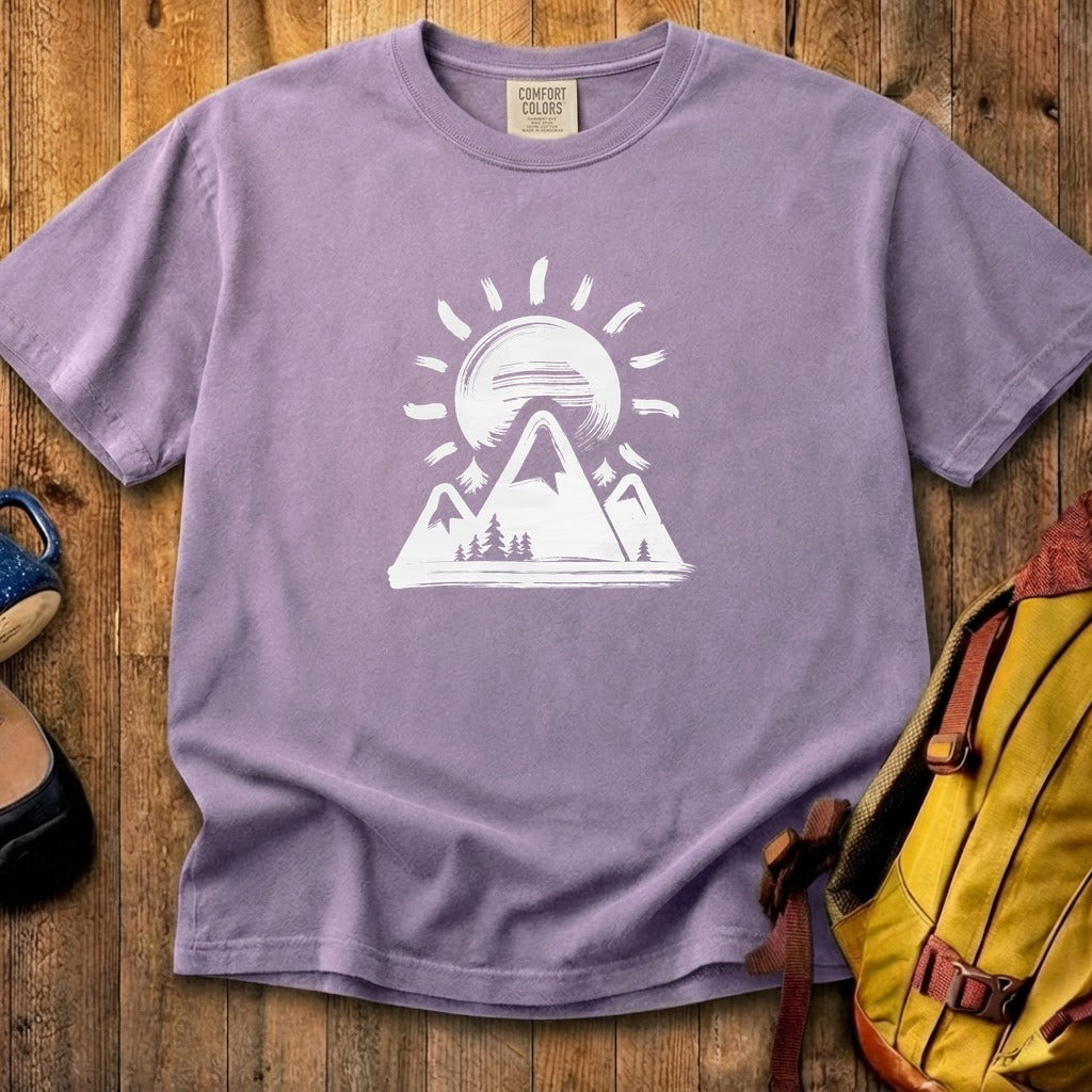 Summit Sunrise Painting Cotton T-Shirt