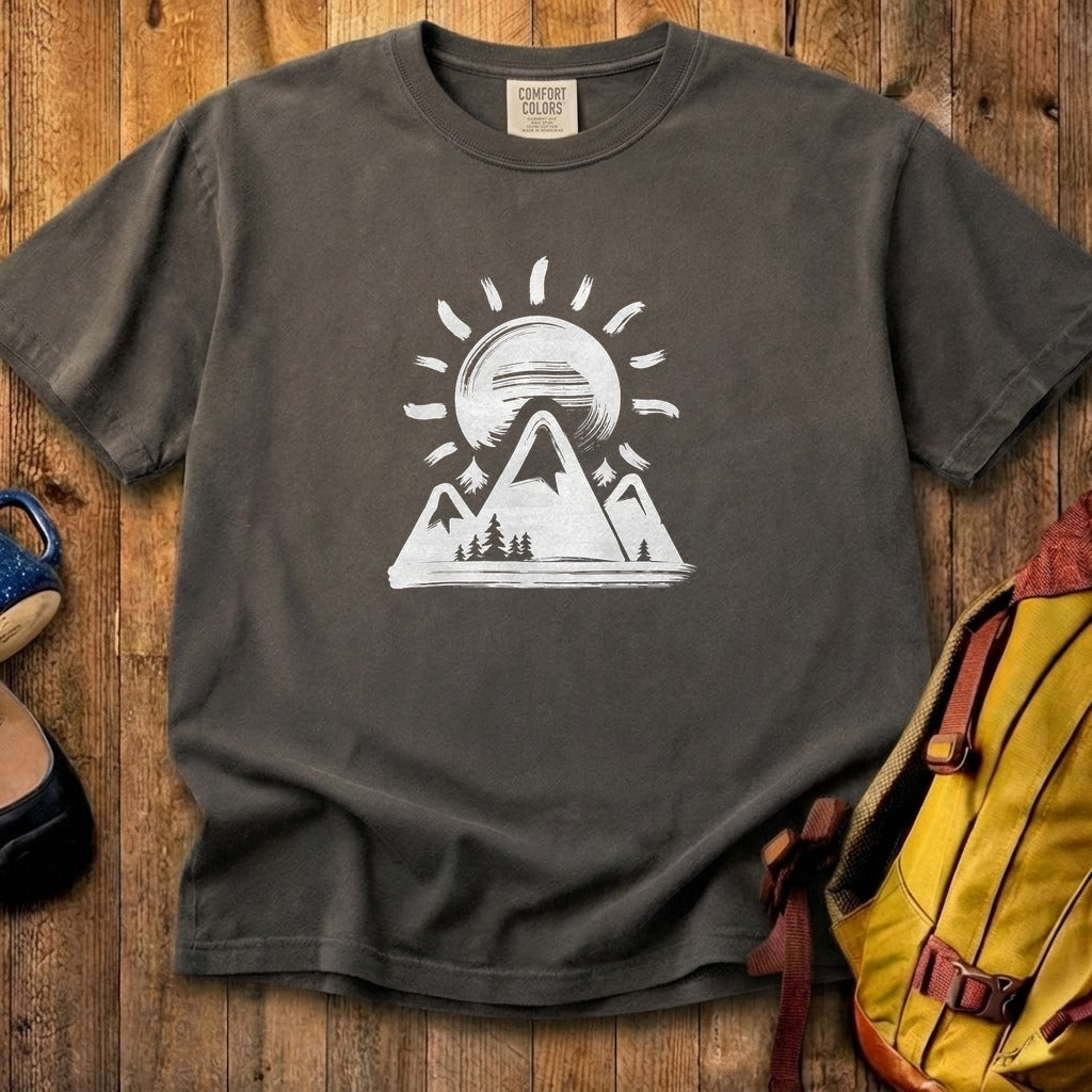Summit Sunrise Painting Cotton T-Shirt