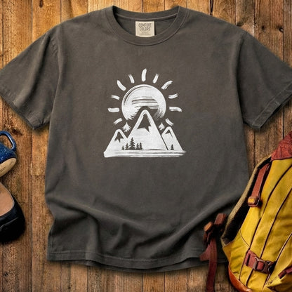 Summit Sunrise Painting Cotton T-Shirt
