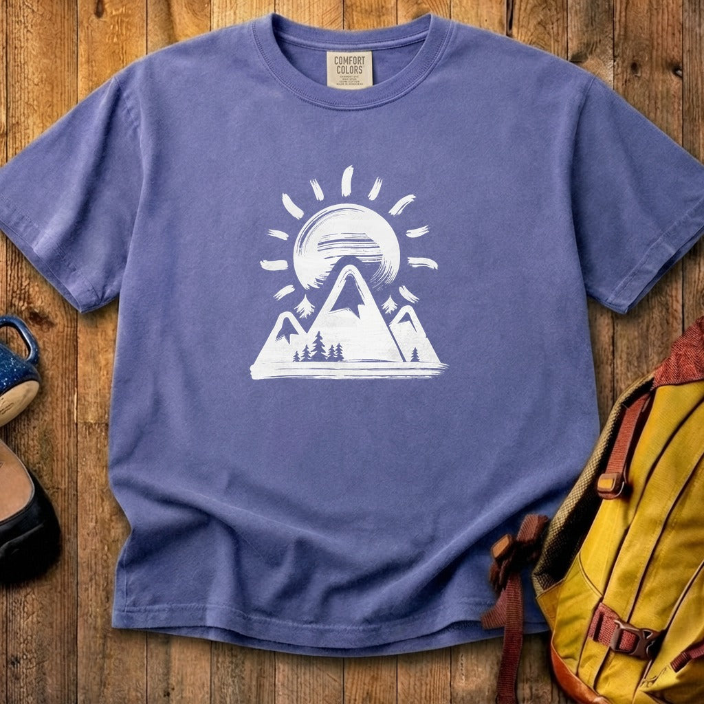 Summit Sunrise Painting Cotton T-Shirt