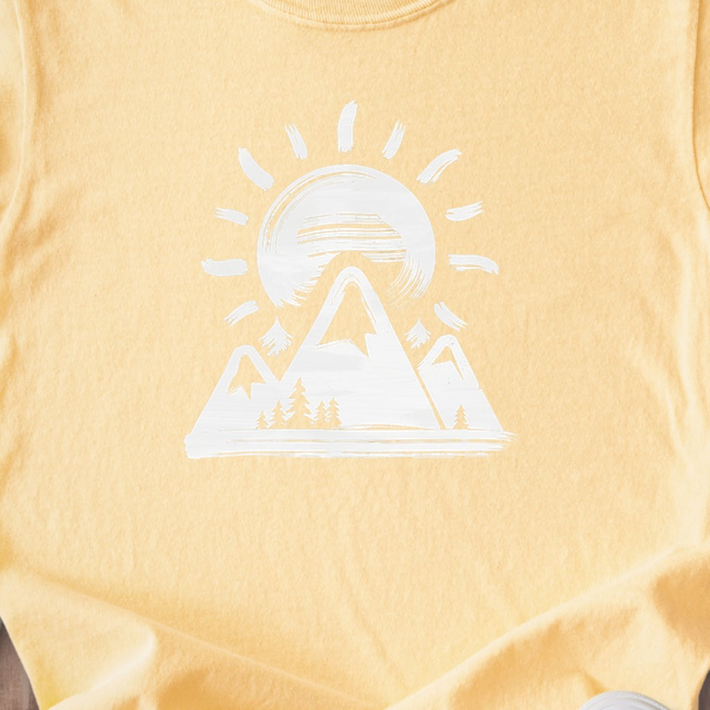 Summit Sunrise Painting Kids Cotton T-Shirt