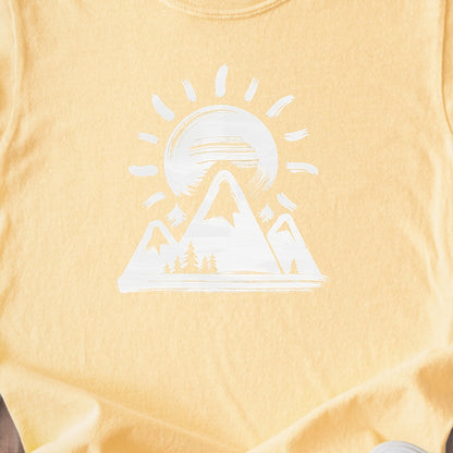 Summit Sunrise Painting Kids Cotton T-Shirt