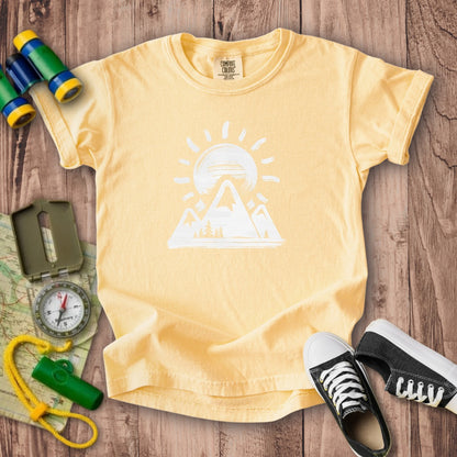 Summit Sunrise Painting Kids Cotton T-Shirt