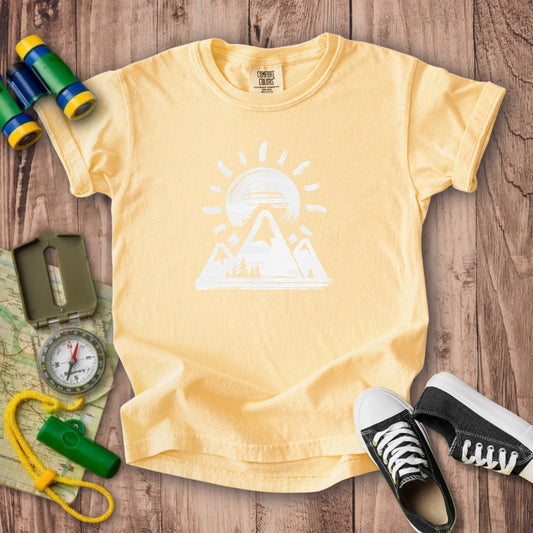 Summit Sunrise Painting Kids Cotton T-Shirt