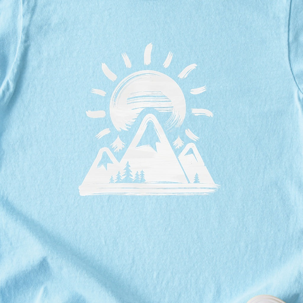 Summit Sunrise Painting Kids Cotton T-Shirt