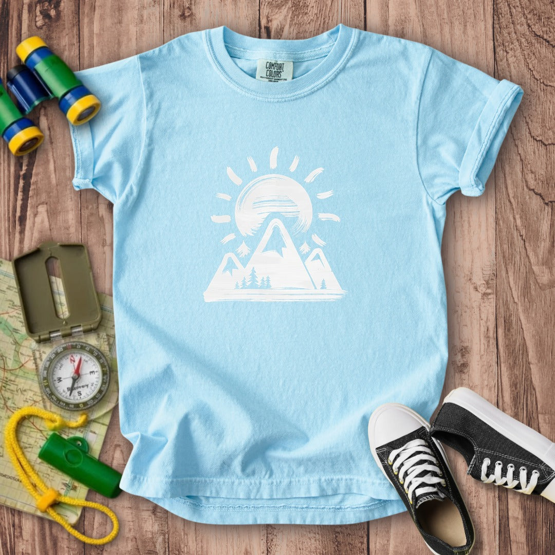 Summit Sunrise Painting Kids Cotton T-Shirt