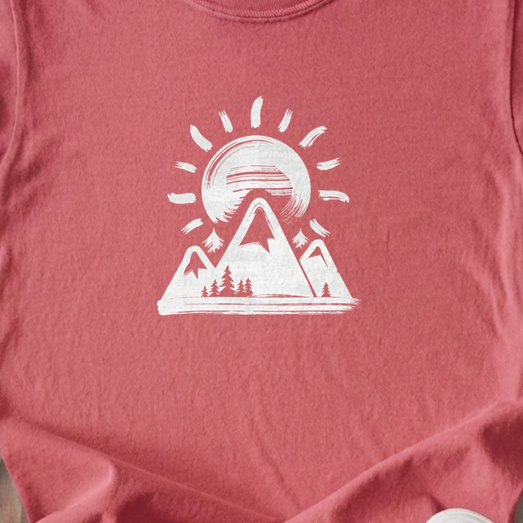Summit Sunrise Painting Kids Cotton T-Shirt