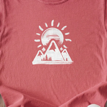 Summit Sunrise Painting Kids Cotton T-Shirt