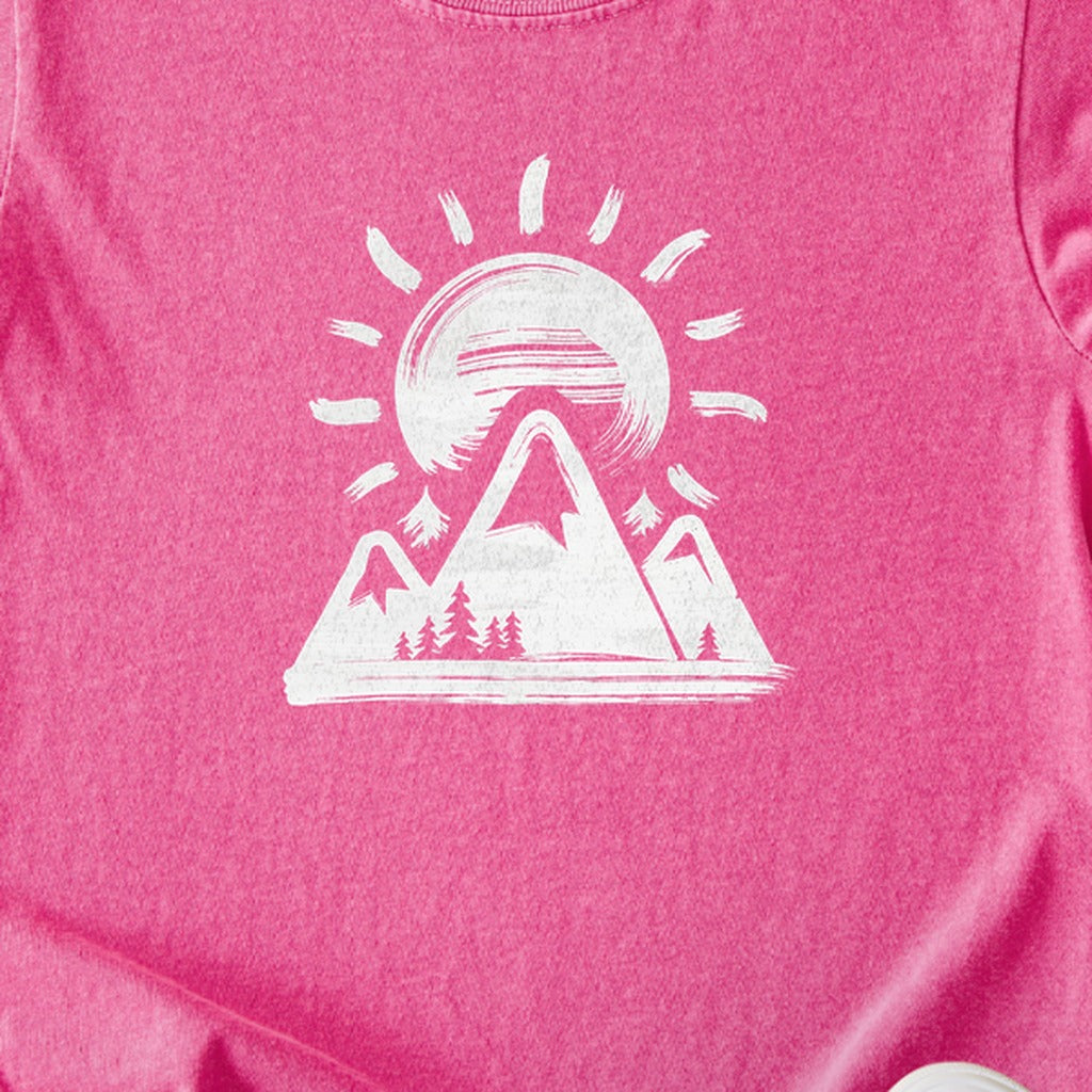 Summit Sunrise Painting Kids Cotton T-Shirt
