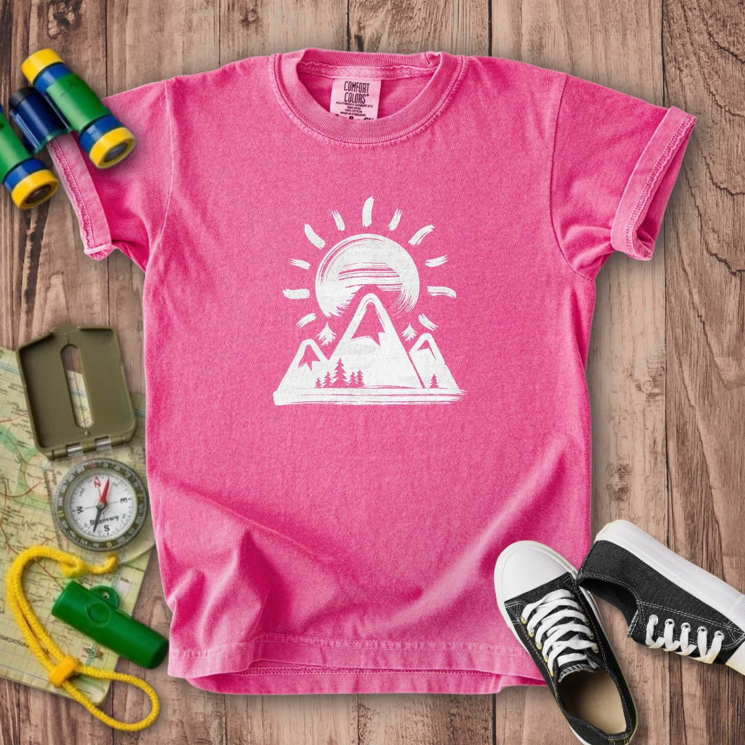 Summit Sunrise Painting Kids Cotton T-Shirt