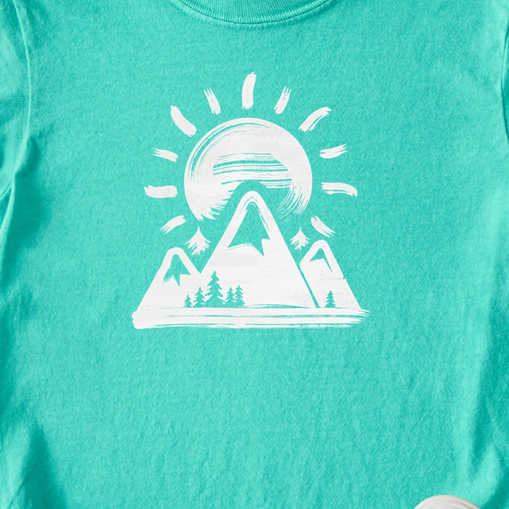 Summit Sunrise Painting Kids Cotton T-Shirt