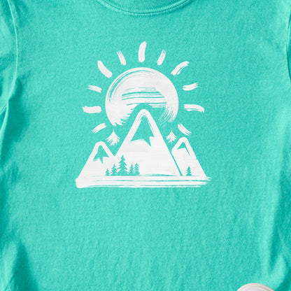 Summit Sunrise Painting Kids Cotton T-Shirt