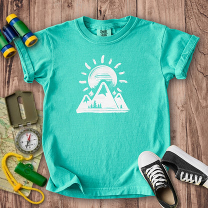 Summit Sunrise Painting Kids Cotton T-Shirt