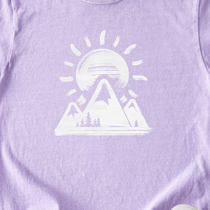 Summit Sunrise Painting Kids Cotton T-Shirt