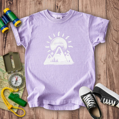 Summit Sunrise Painting Kids Cotton T-Shirt
