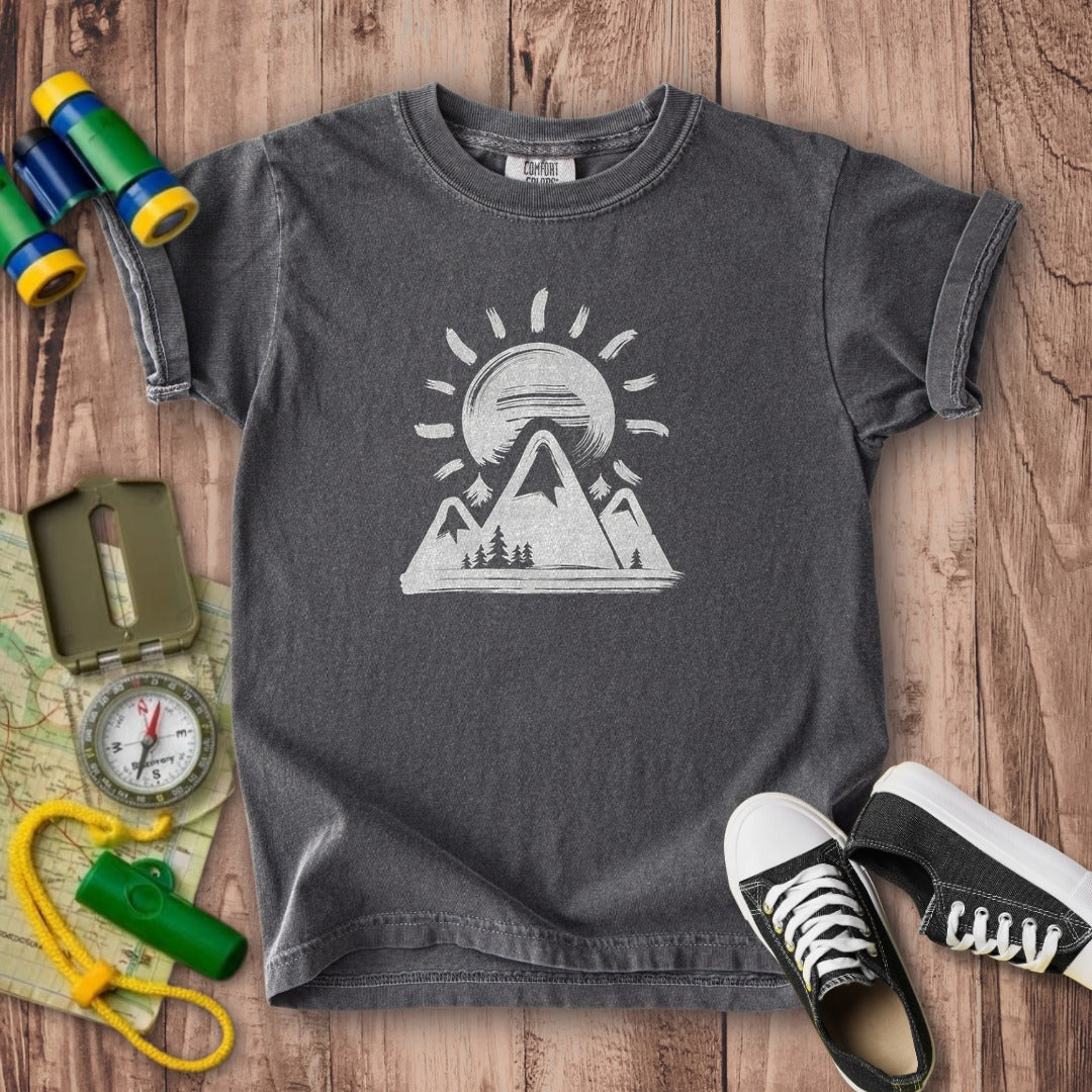 Summit Sunrise Painting Kids Cotton T-Shirt