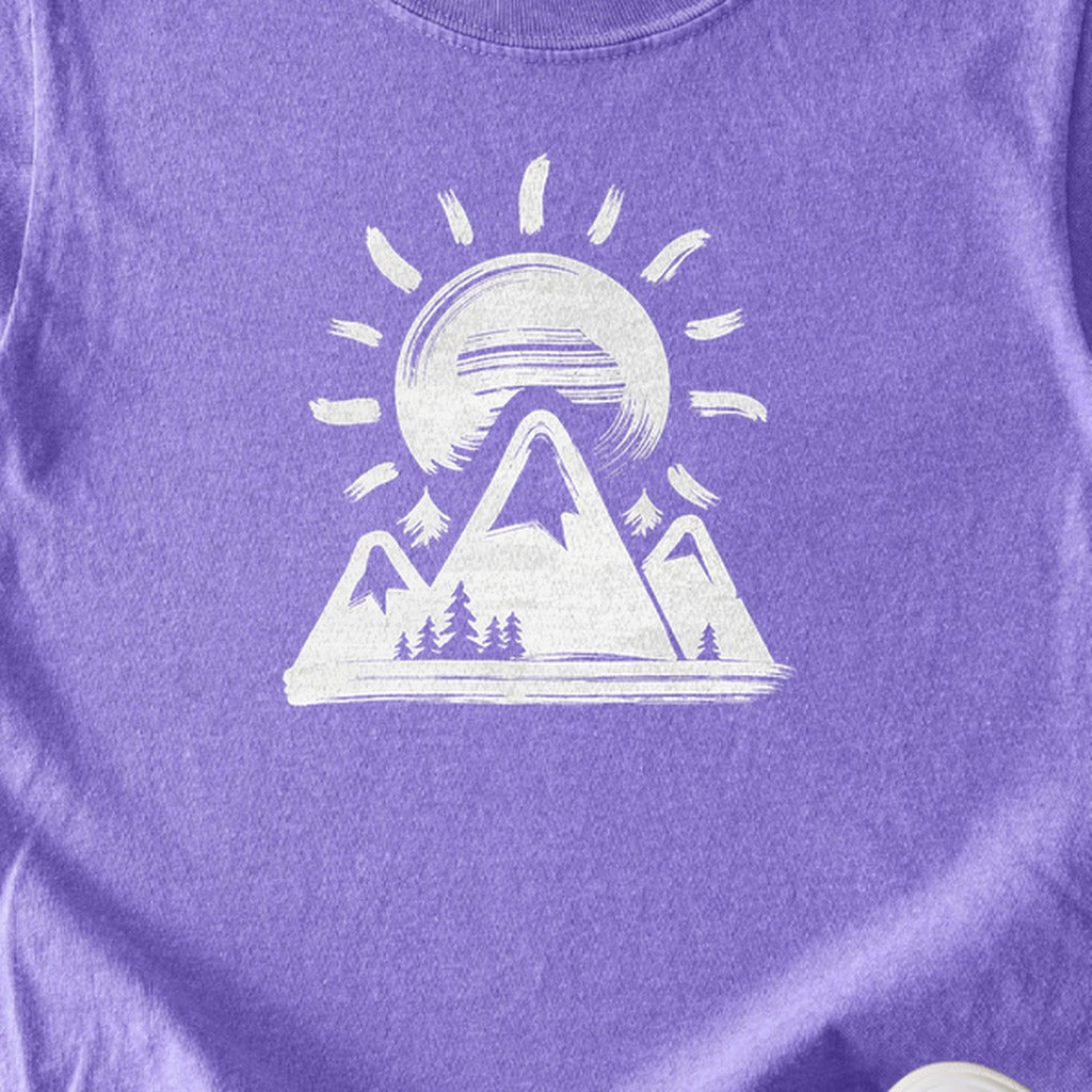 Summit Sunrise Painting Kids Cotton T-Shirt