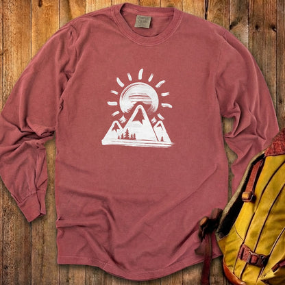 Summit Sunrise Painting Cotton Long Sleeve