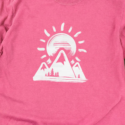 Summit Sunrise Painting Cotton Long Sleeve