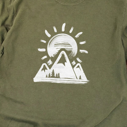 Summit Sunrise Painting Cotton Long Sleeve