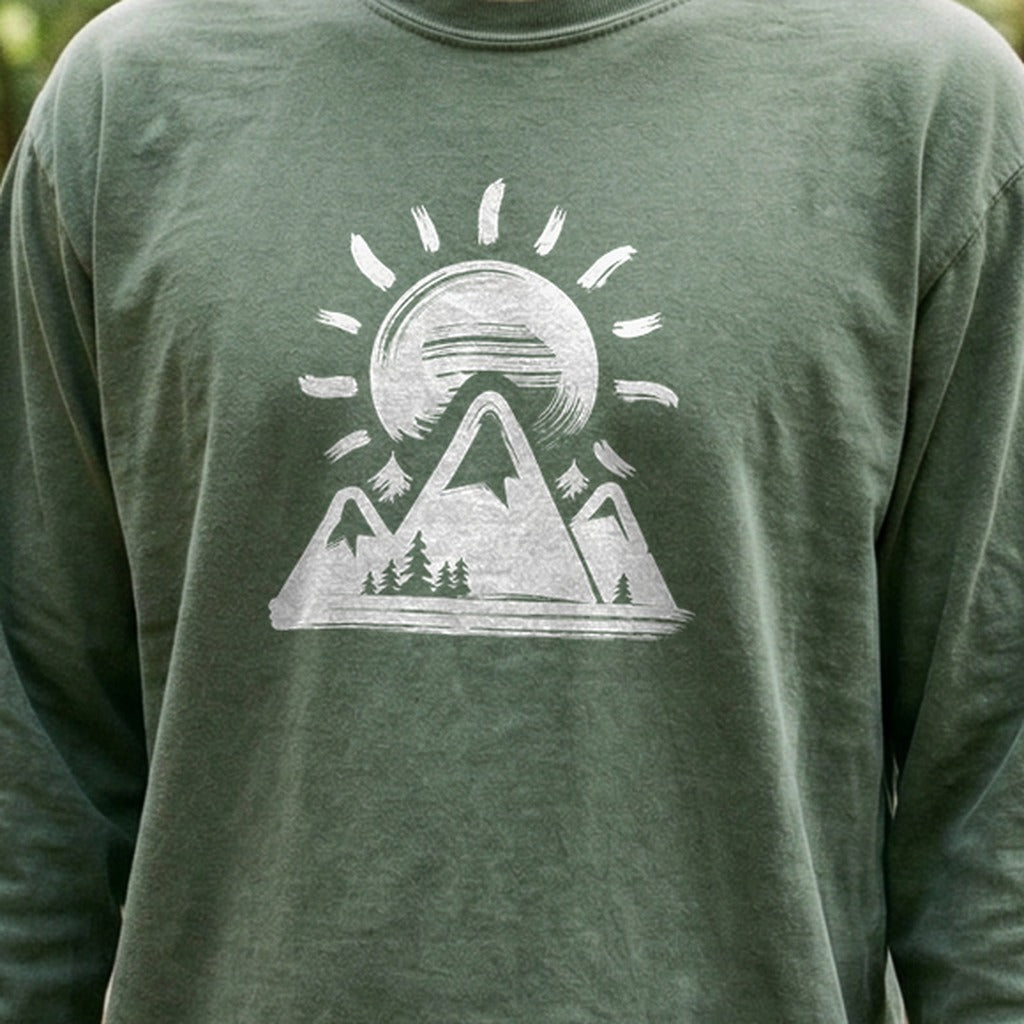 Summit Sunrise Painting Cotton Long Sleeve
