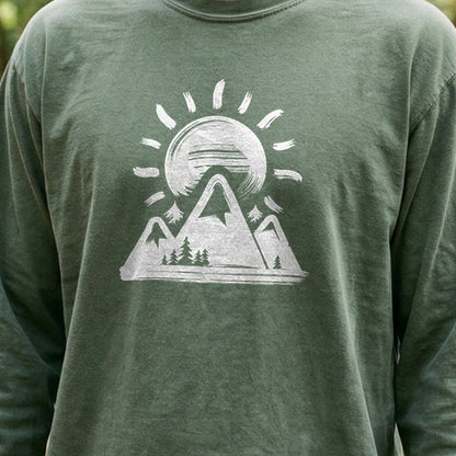 Summit Sunrise Painting Cotton Long Sleeve
