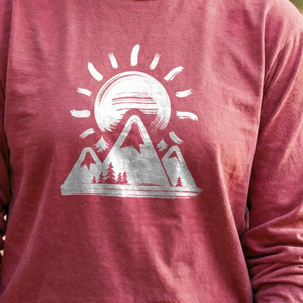 Summit Sunrise Painting Cotton Long Sleeve