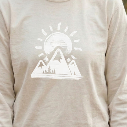 Summit Sunrise Painting Cotton Long Sleeve
