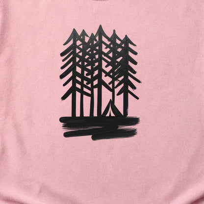 Tall Tree Painting Cotton T-Shirt