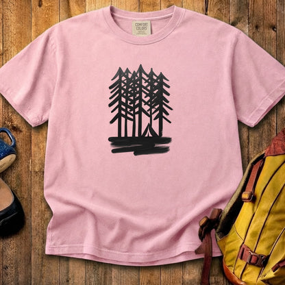 Tall Tree Painting Cotton T-Shirt