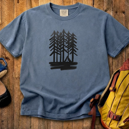 Tall Tree Painting Cotton T-Shirt