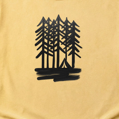 Tall Tree Painting Cotton T-Shirt