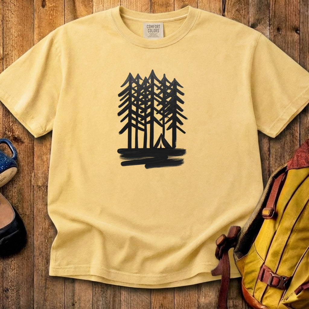Tall Tree Painting Cotton T-Shirt