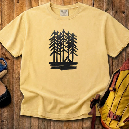 Tall Tree Painting Cotton T-Shirt