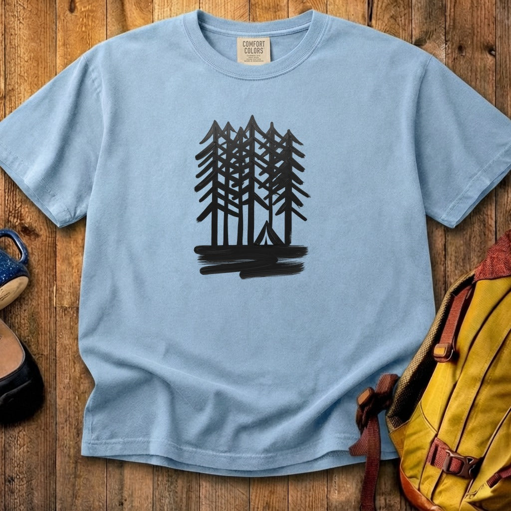 Tall Tree Painting Cotton T-Shirt