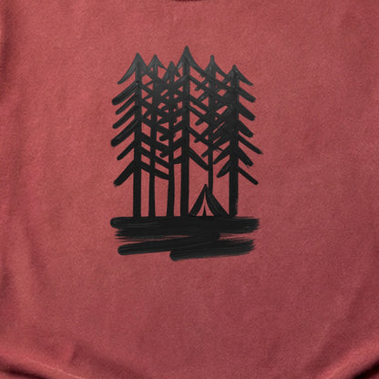 Tall Tree Painting Cotton T-Shirt