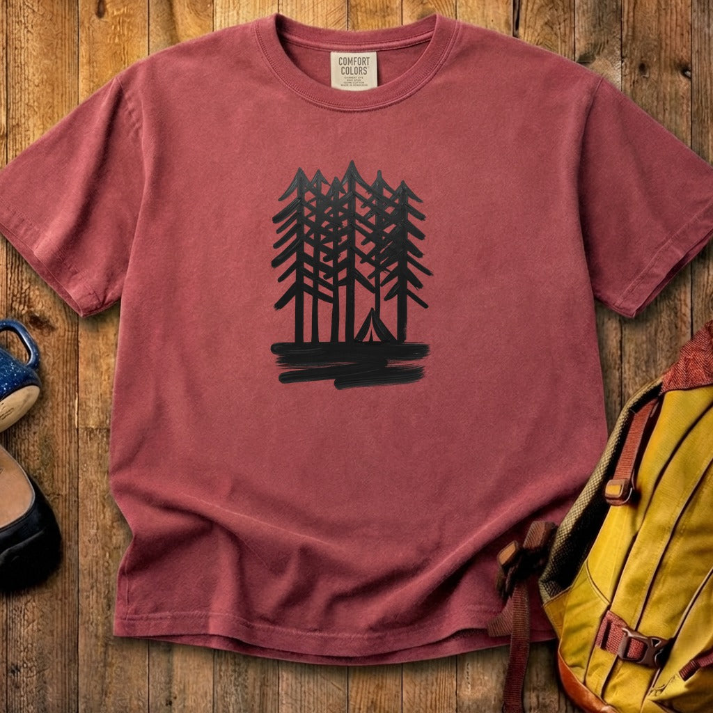 Tall Tree Painting Cotton T-Shirt