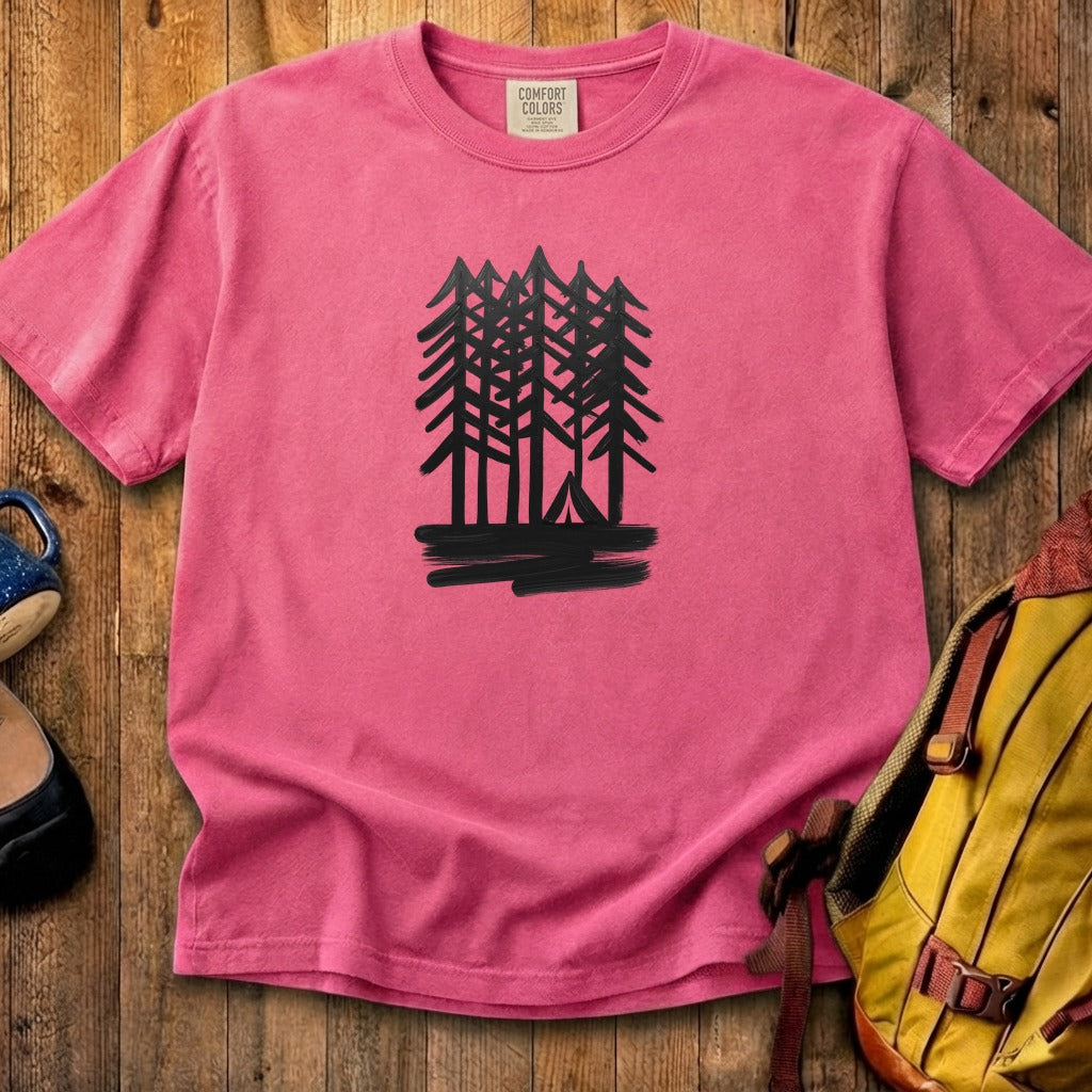 Tall Tree Painting Cotton T-Shirt