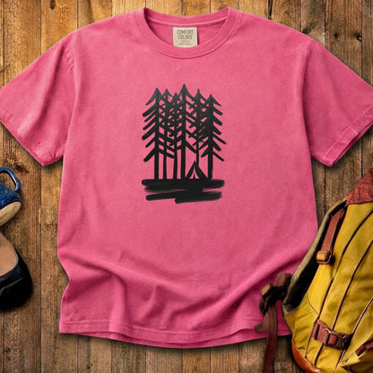 Tall Tree Painting Cotton T-Shirt