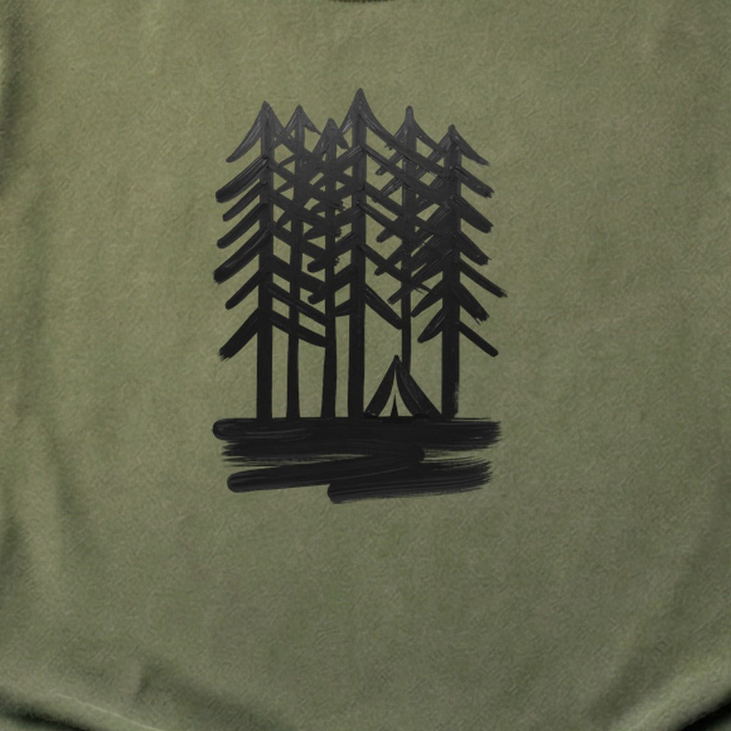 Tall Tree Painting Cotton T-Shirt