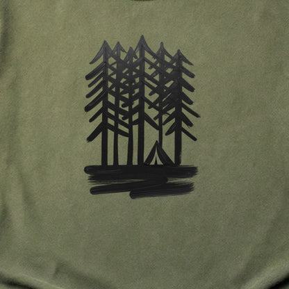 Tall Tree Painting Cotton T-Shirt
