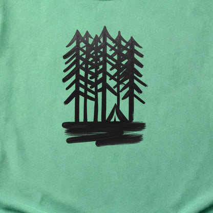 Tall Tree Painting Cotton T-Shirt