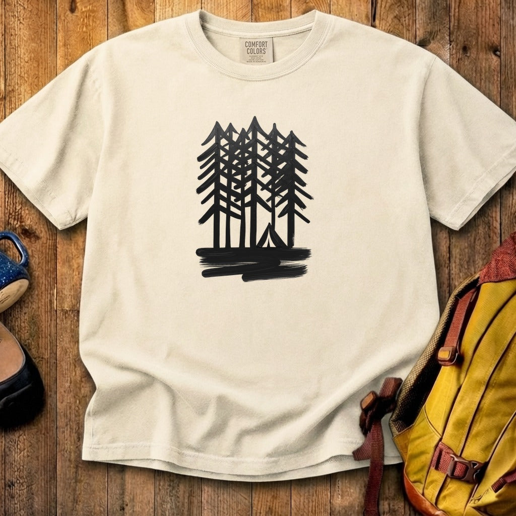 Tall Tree Painting Cotton T-Shirt