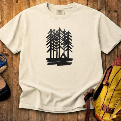 Tall Tree Painting Cotton T-Shirt