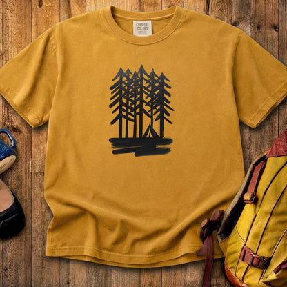 Tall Tree Painting Cotton T-Shirt