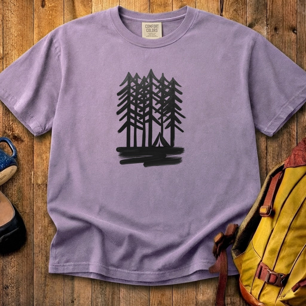 Tall Tree Painting Cotton T-Shirt