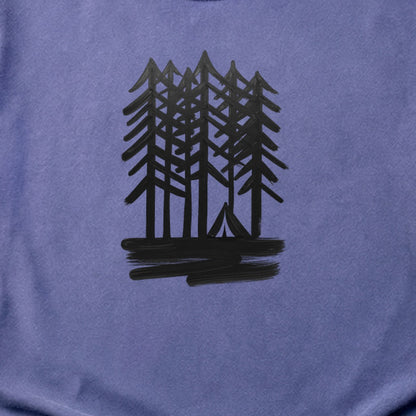 Tall Tree Painting Cotton T-Shirt