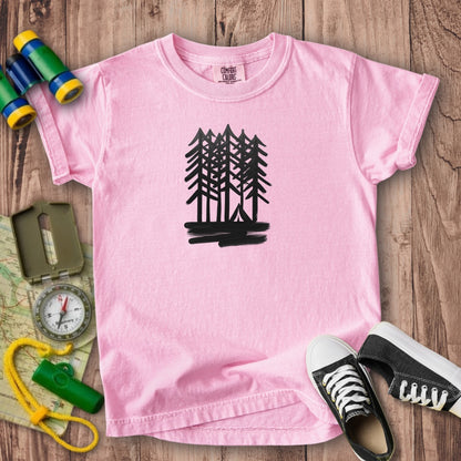 Tall Tree Painting Kids Cotton T-Shirt